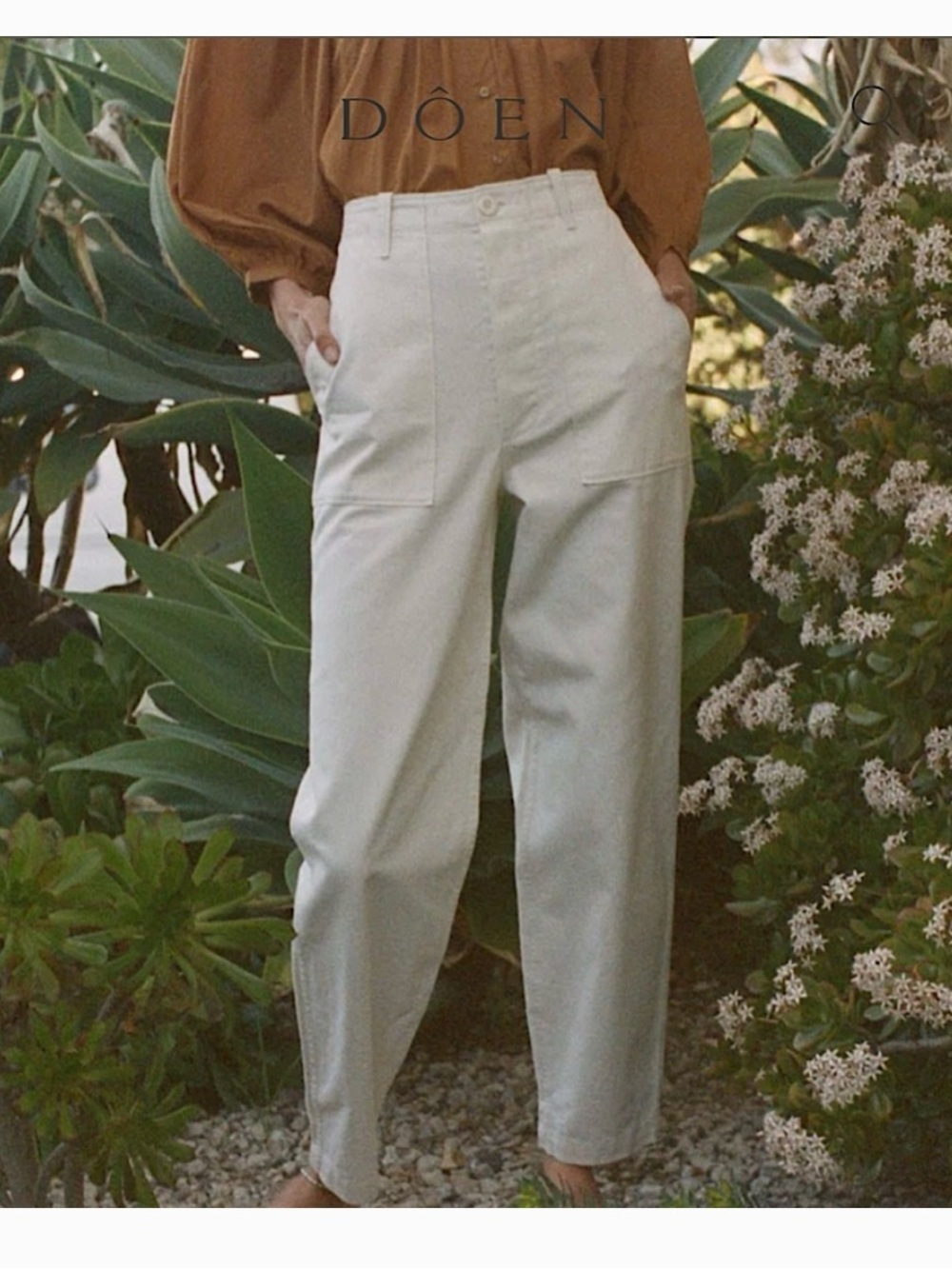 *NWT* DOEN Walker pant in cream, size 12